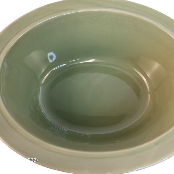 Paula Deen Collection 3.5 Quart Covered Casserole Dish Green Ivory Stoneware Mic - Picture 9 of 10